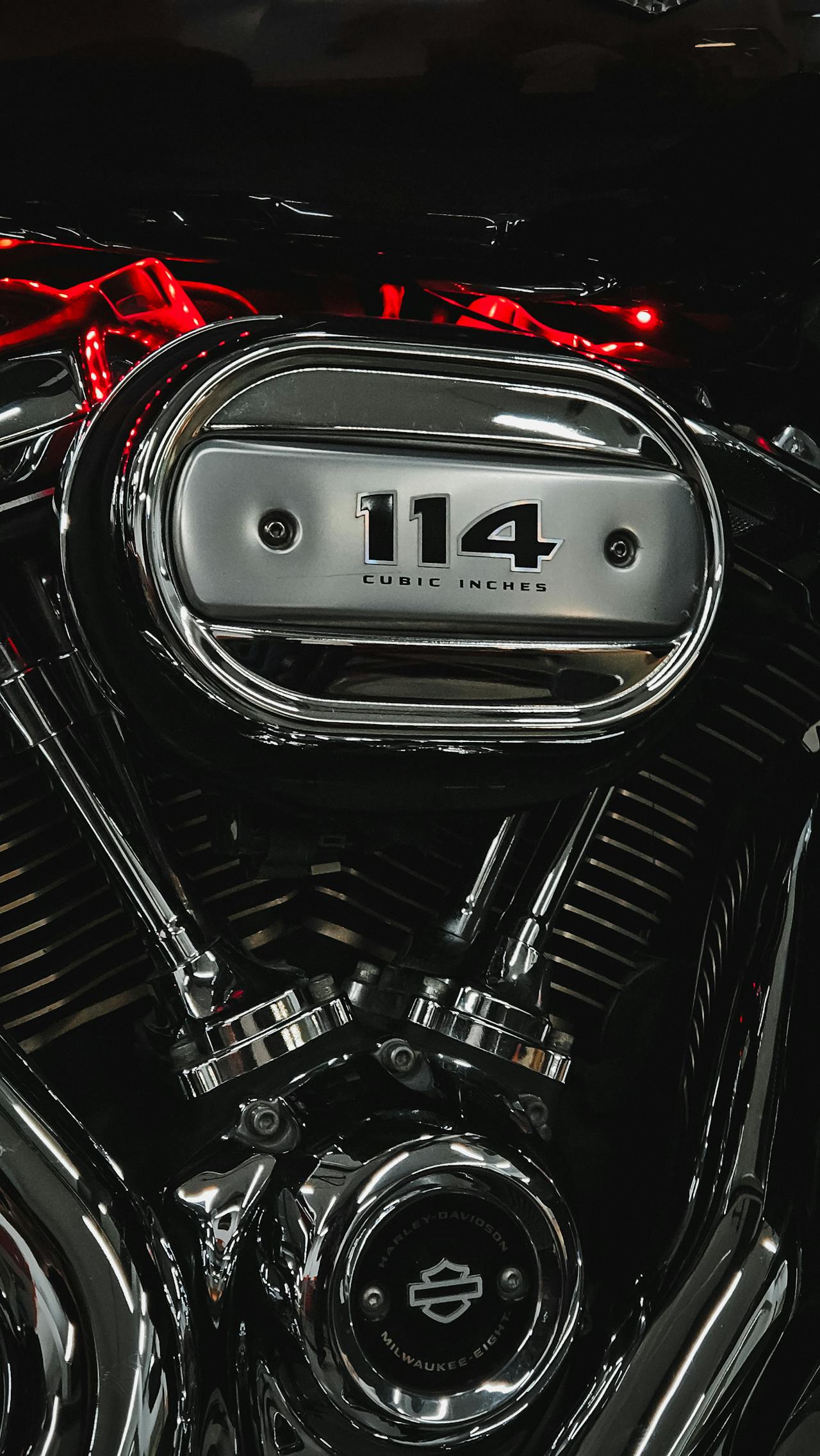 Motor de motocicleta em detalhe